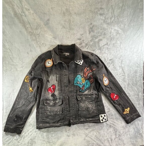Cote De Nuits mens jacket XXLarge black denim  button down long sleeve - Picture 1 of 16